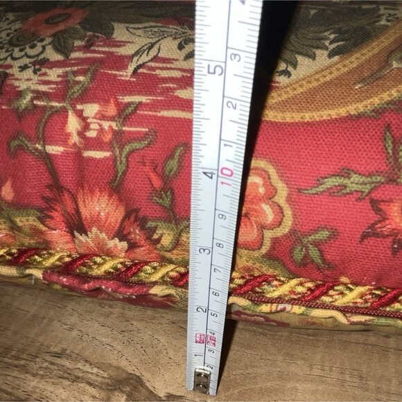 Zarafa Giraffe Accent Pillow RARE Vintage French Country Double Sided Red Yellow - Picture 6 of 7